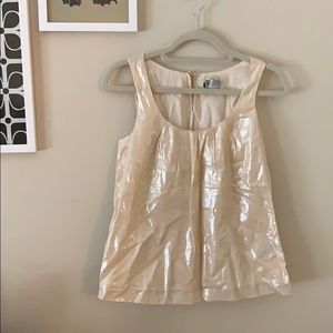 J. Crew Zoey Whisper Lame Tank
